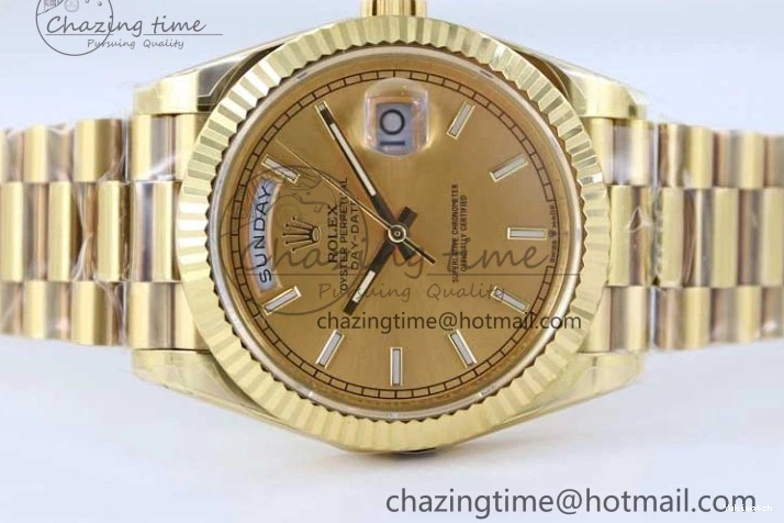 Dial YG Steel 40mm 1:1 Best TWF A2836 Crystal Date 904L YG Edition on Bracelet Day YG 0430